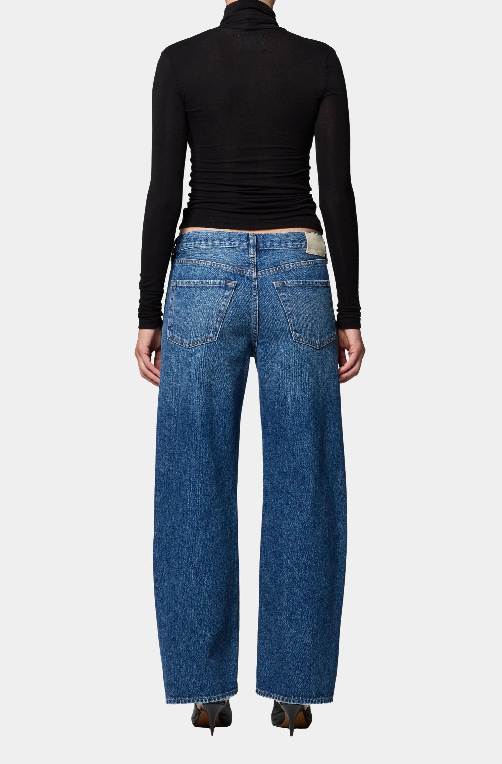 Lindz Low Rise Easy Straight With Tuxedo Stripe