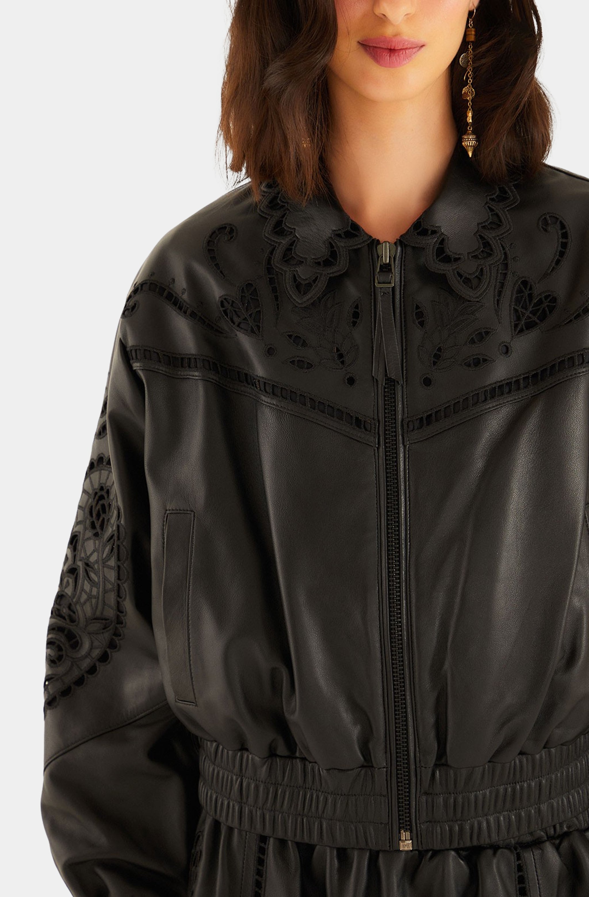 Black Richilieu Heart Jacket