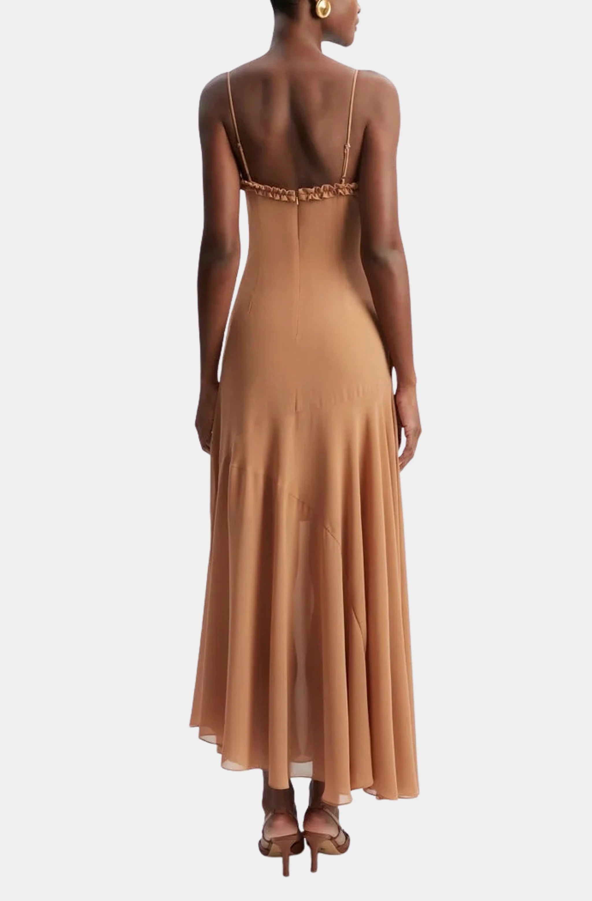 Tatian Frill Trim Maxi Dress