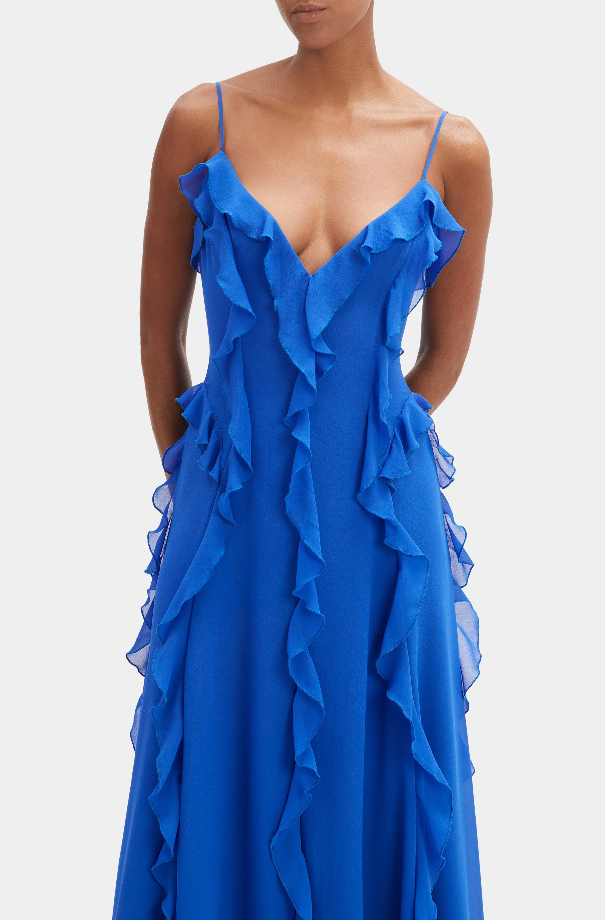 Veris Ruffle Maxi Dress