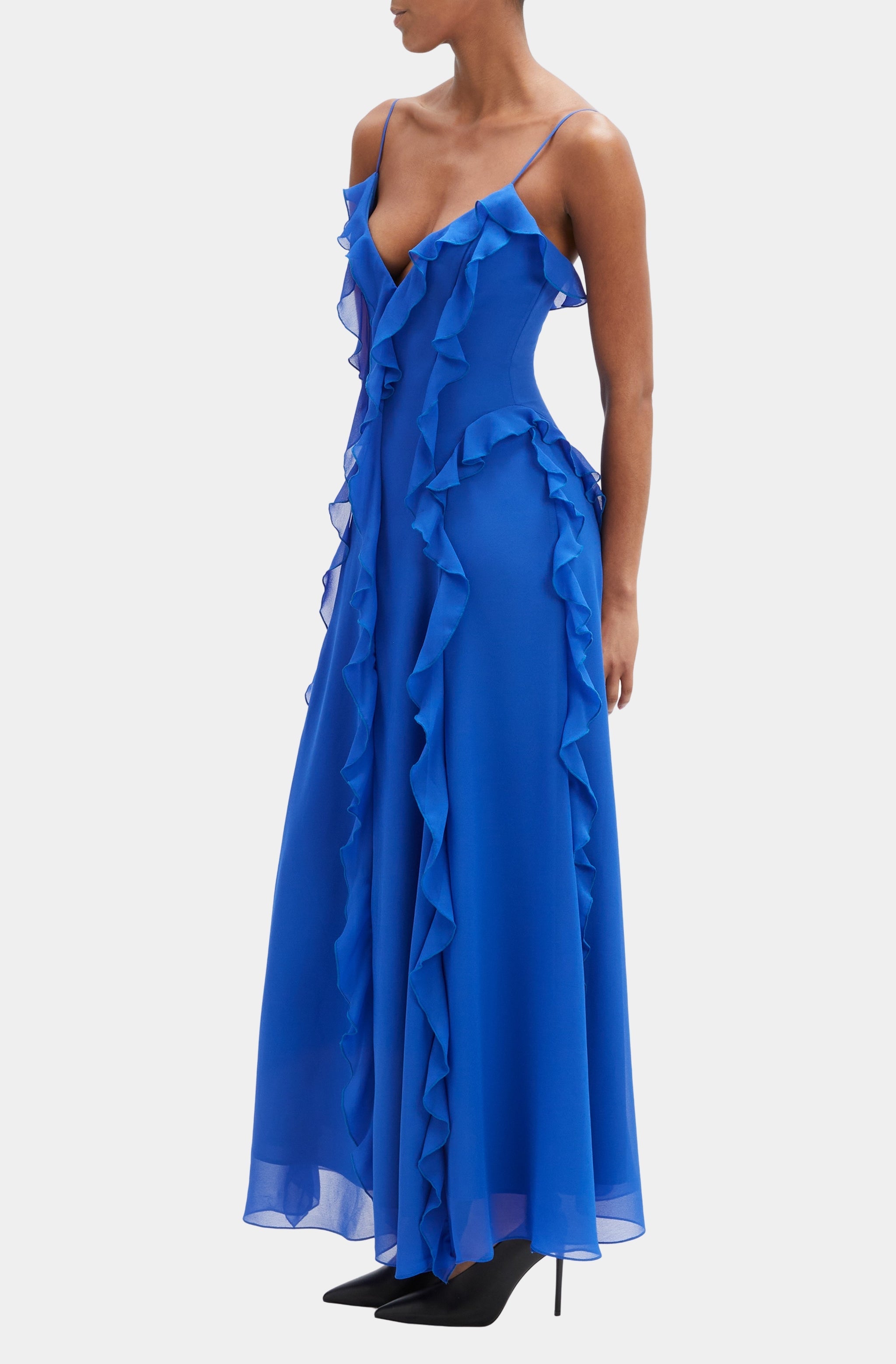 Veris Ruffle Maxi Dress