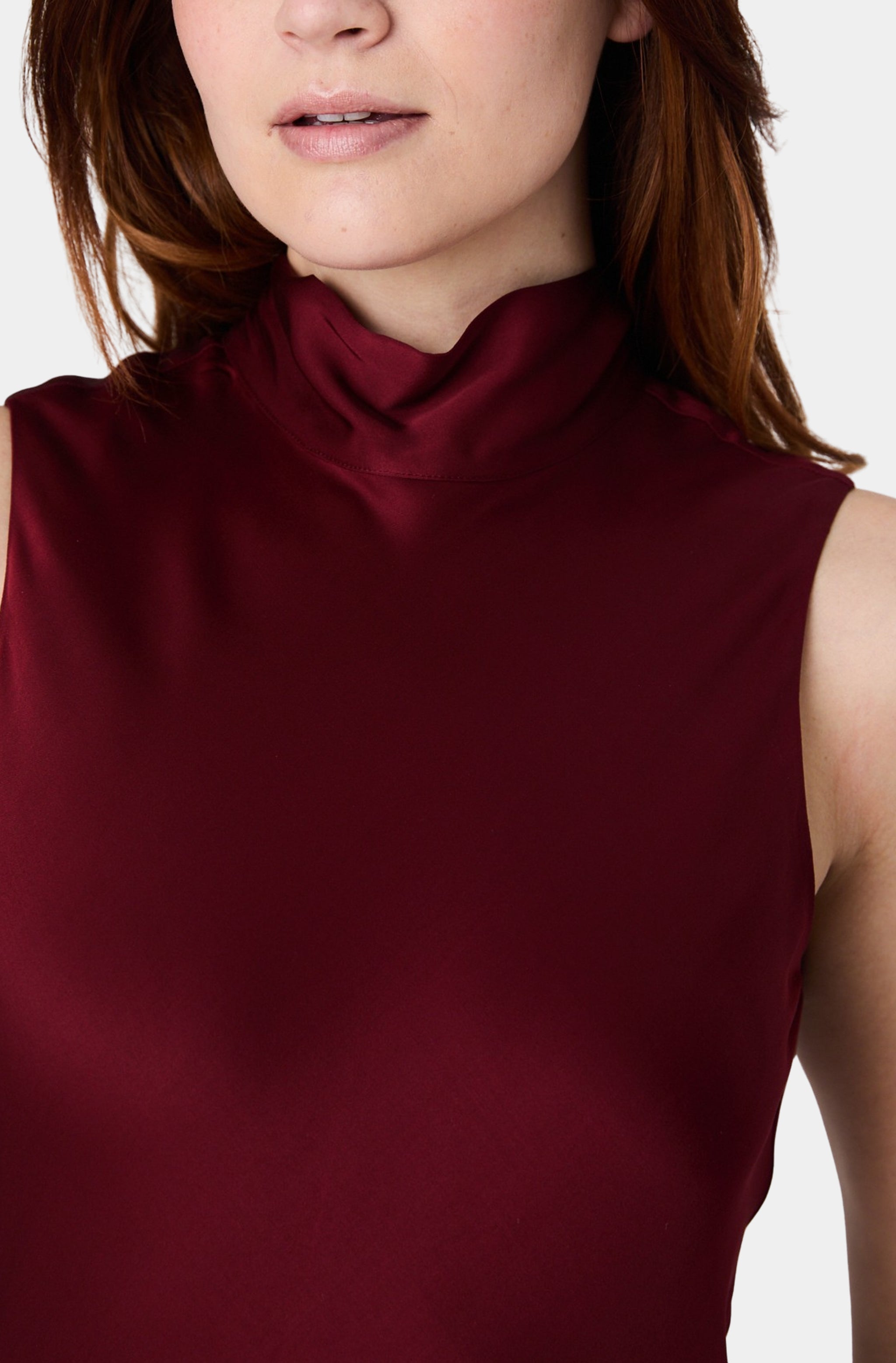 Ennis Satin Sleeveless Bow Midi Dress