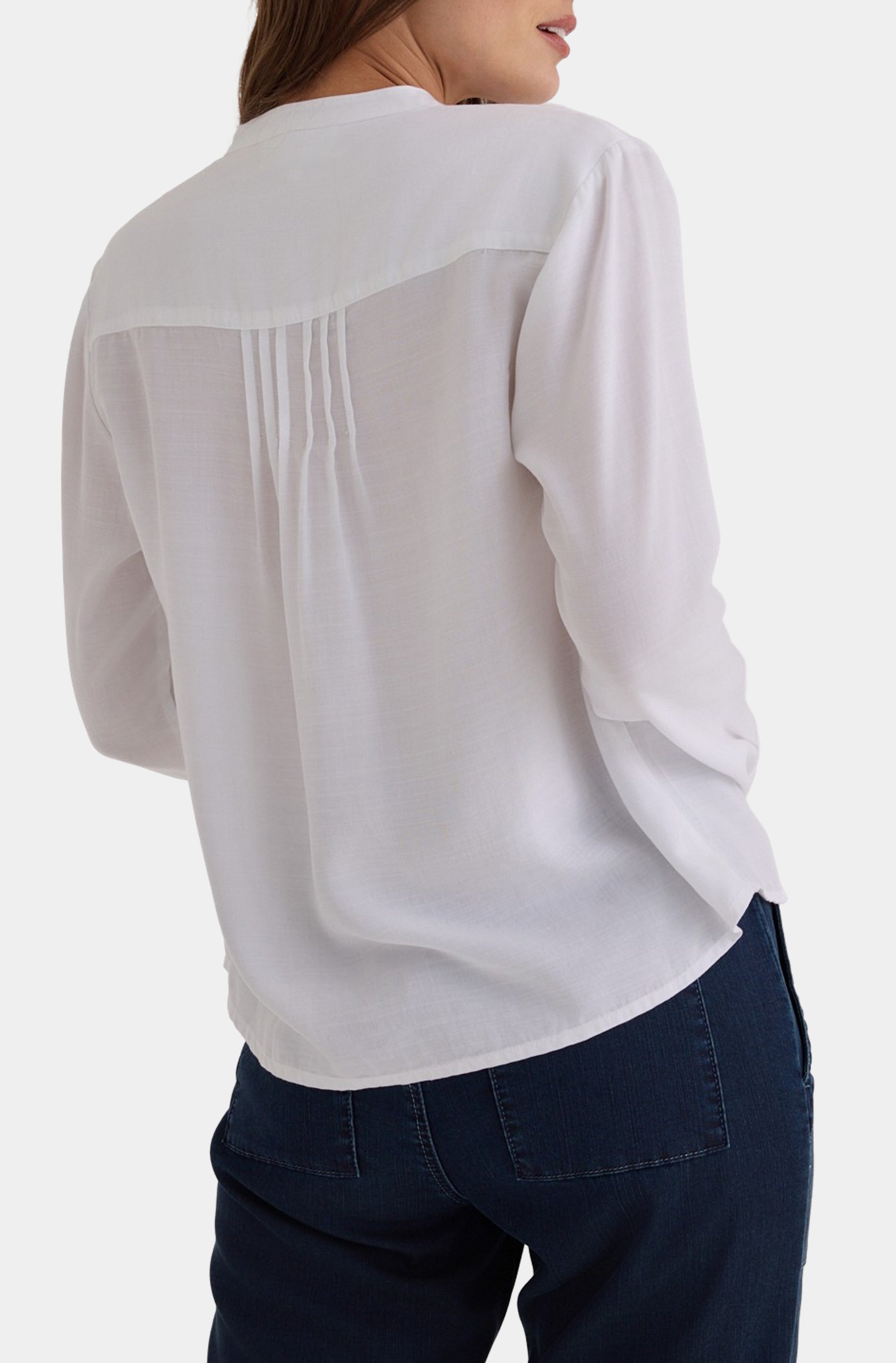 Long Sleeve Pintuck Pullover