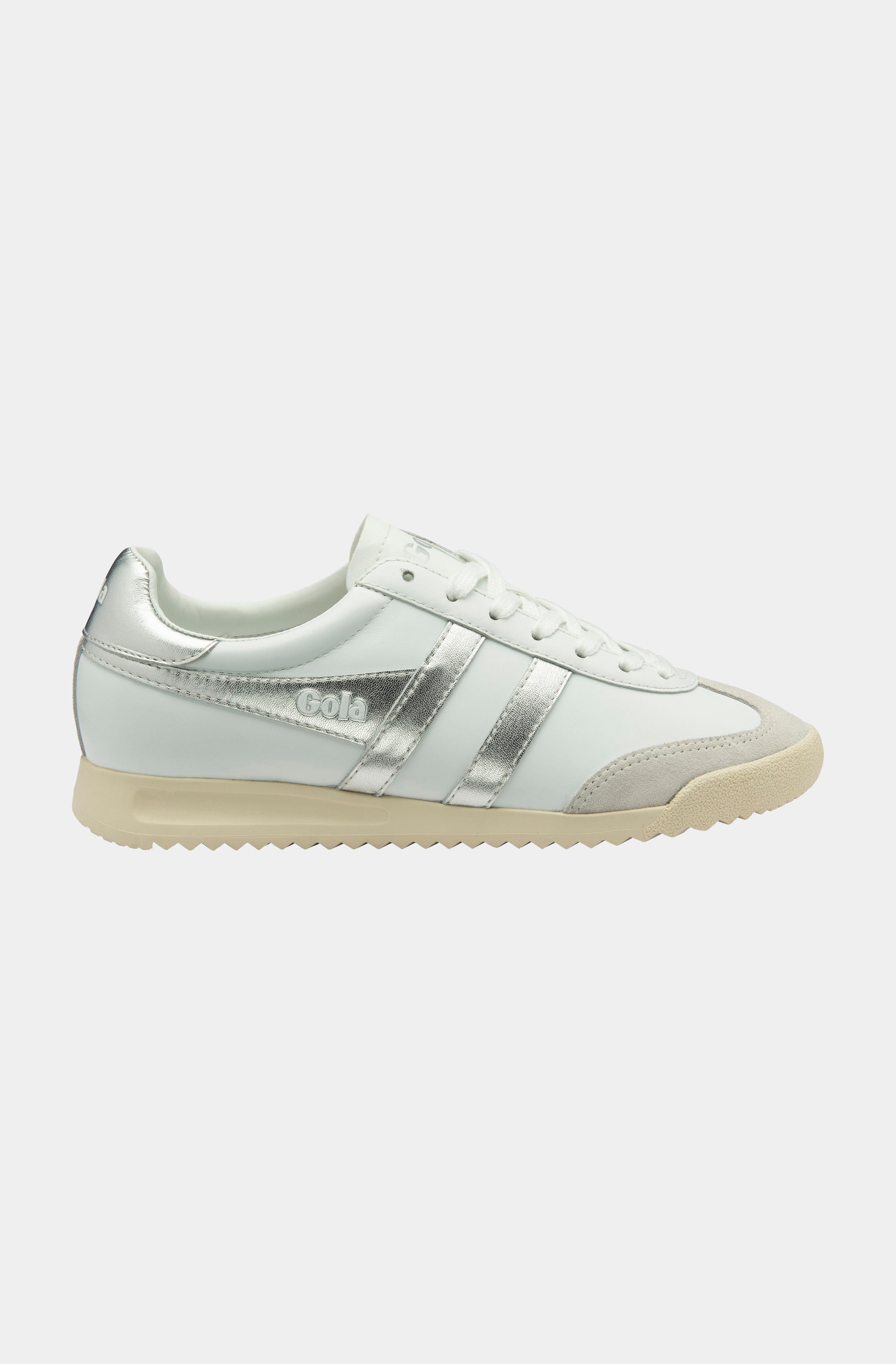 Gola Torpedo Mirror Sneakers | White/Metallic | Size 8