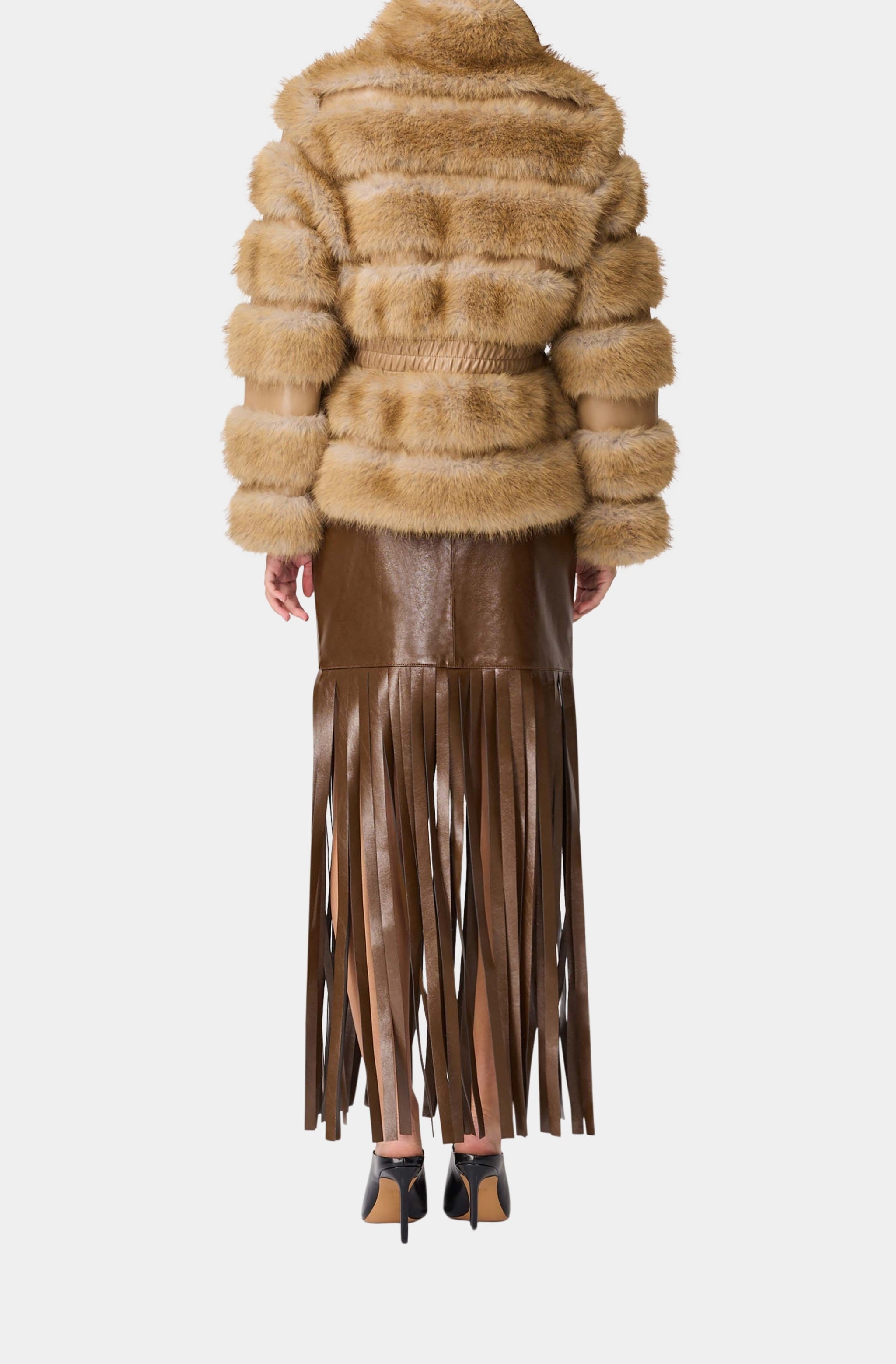 Aisling Faux Fur And Leather Jacket