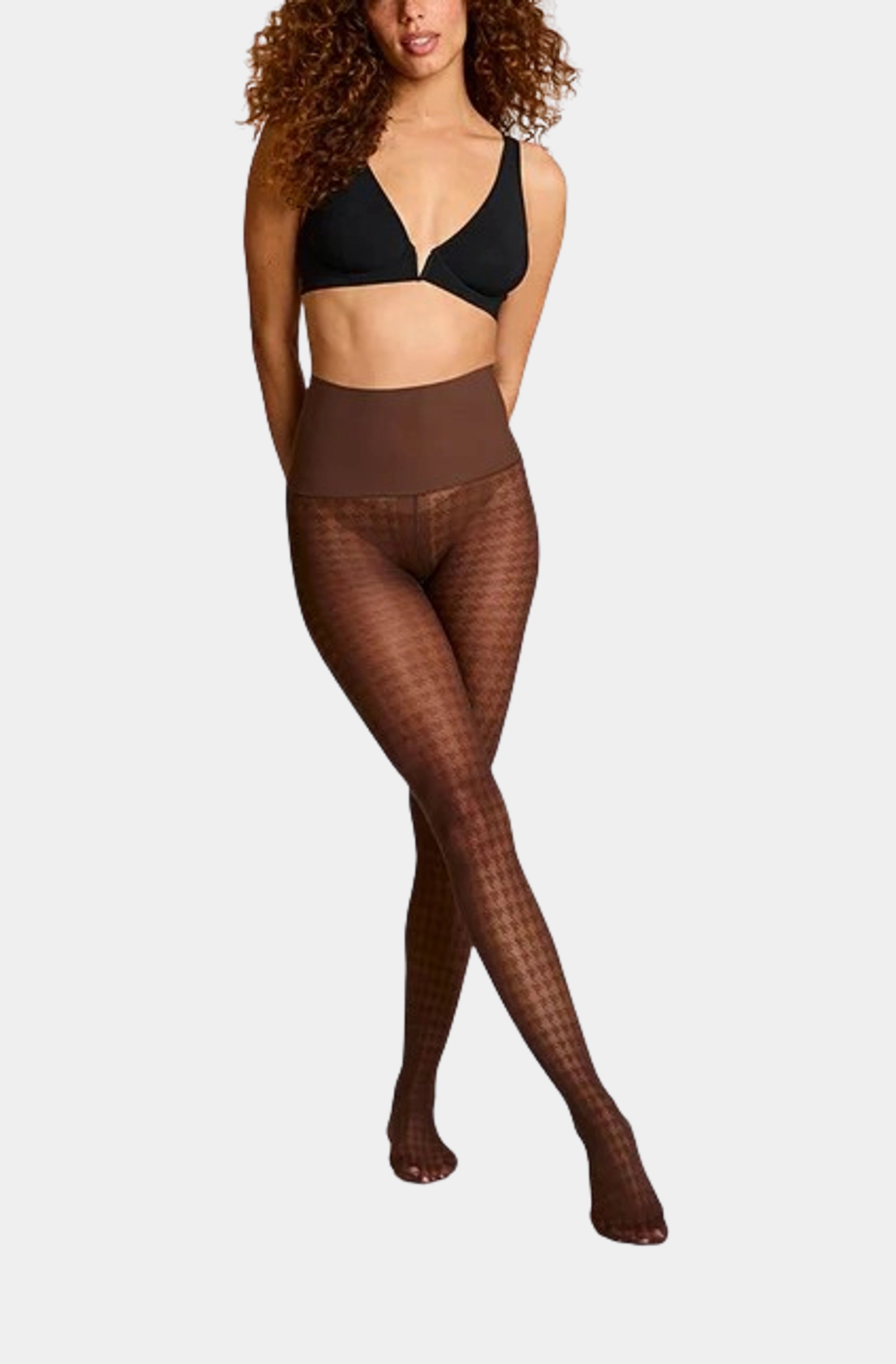 Houndstooth Sheer Tights