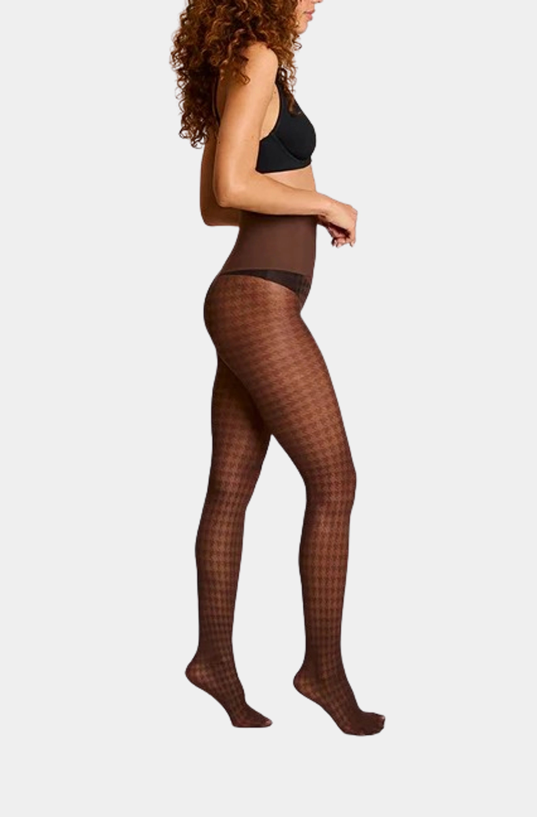 Houndstooth Sheer Tights