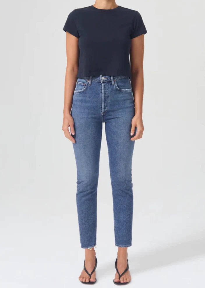 Riley High Rise Crop Straight