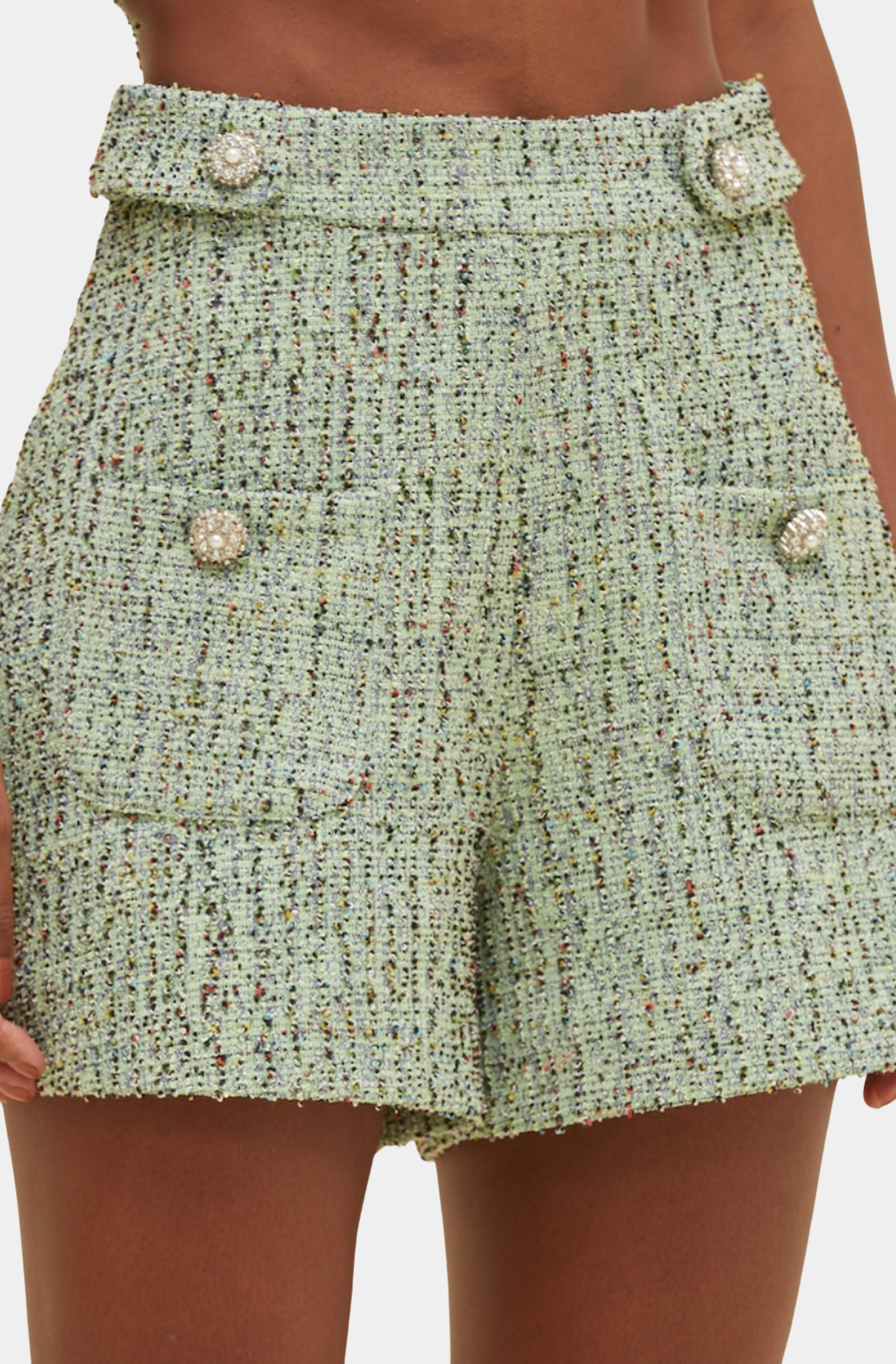 Crystal Tweed Short