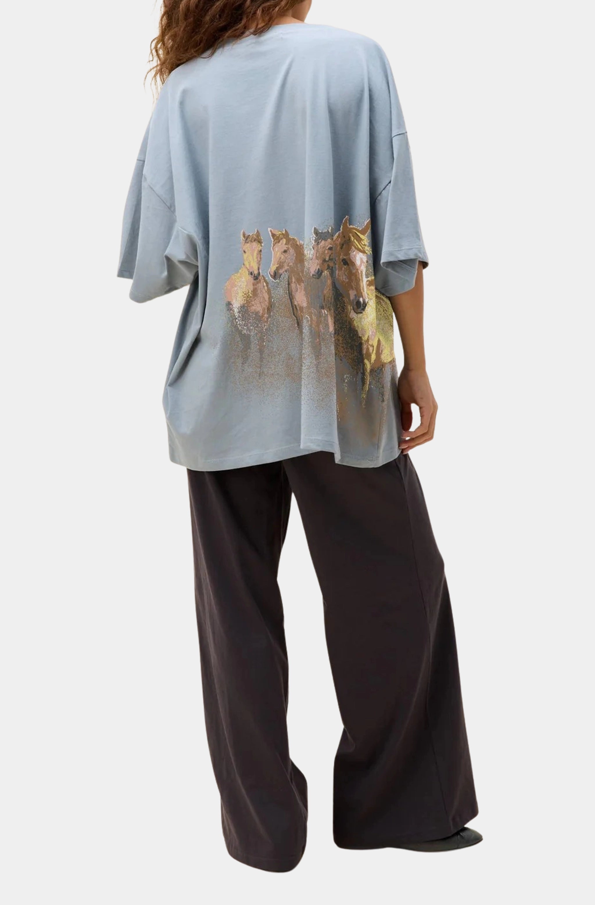 Wild Horses OS V-Neck Tee