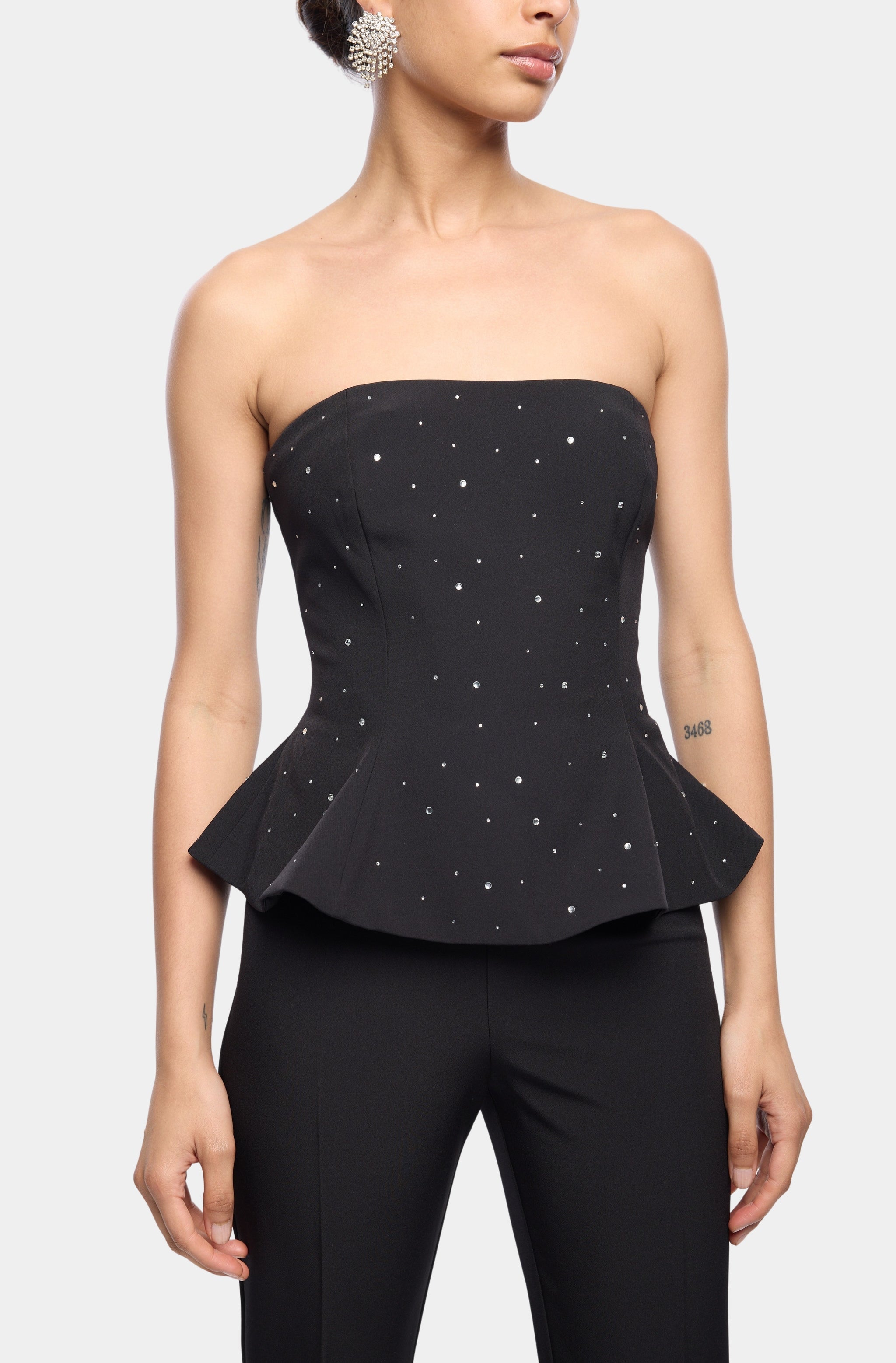 Beverly Crystal Crepe Bustier