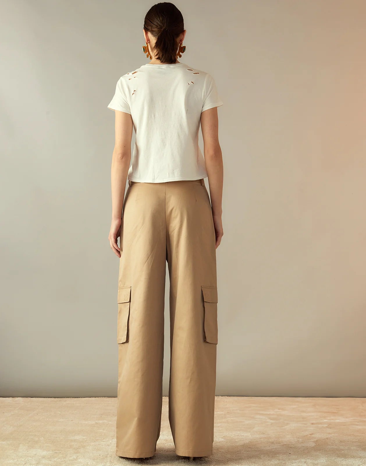 High-Waist Wide Leg Cargo Pants