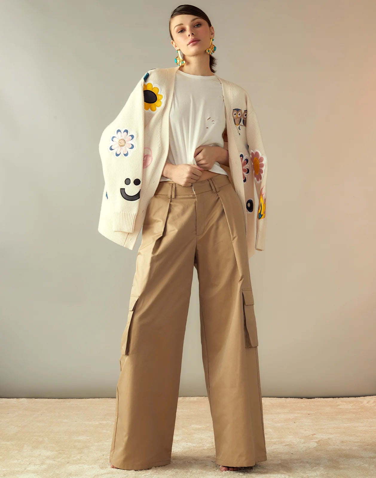 High-Waist Wide Leg Cargo Pants