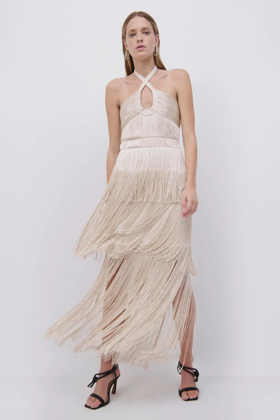Baldwin Drapped Fringe Dress
