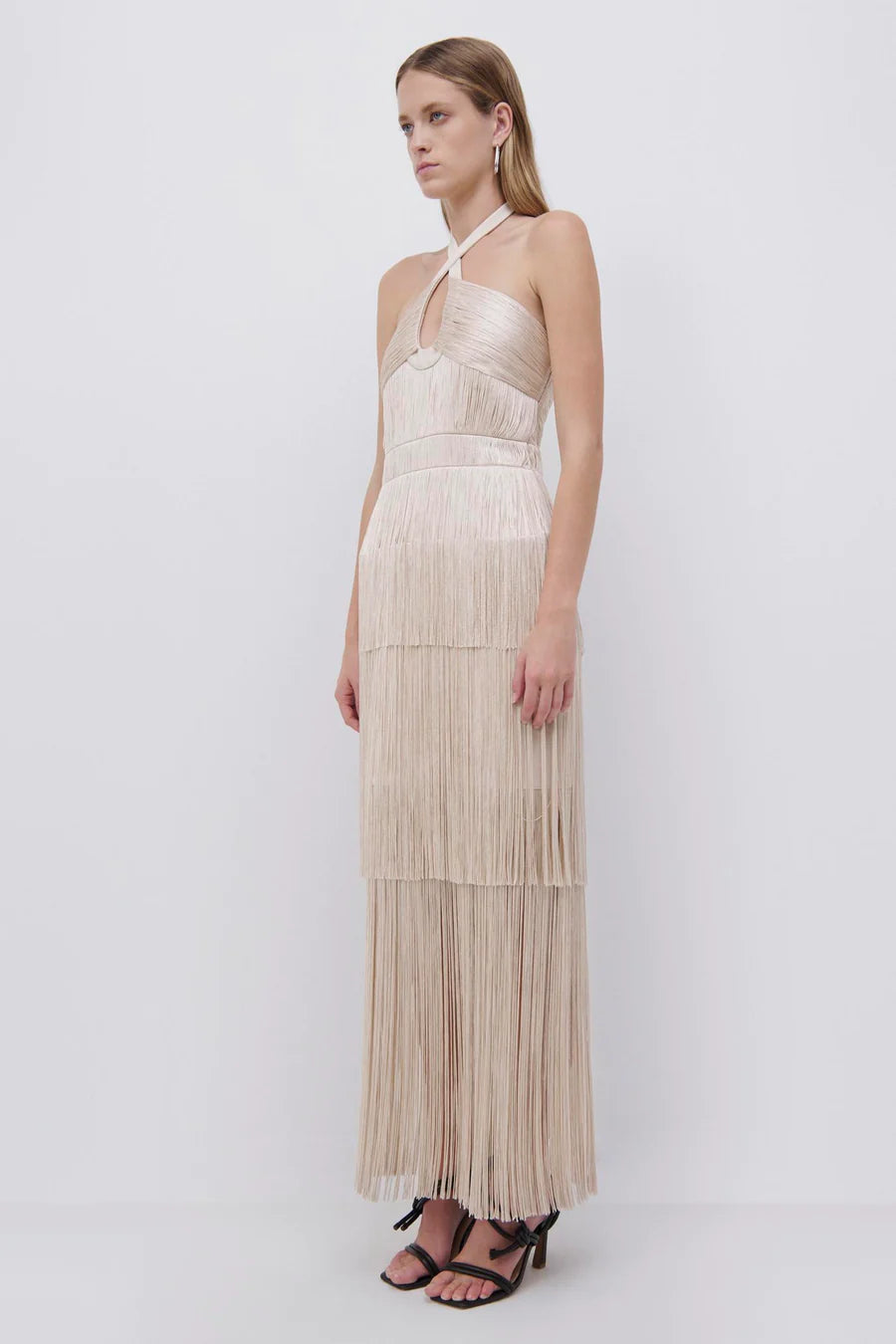 Baldwin Drapped Fringe Dress