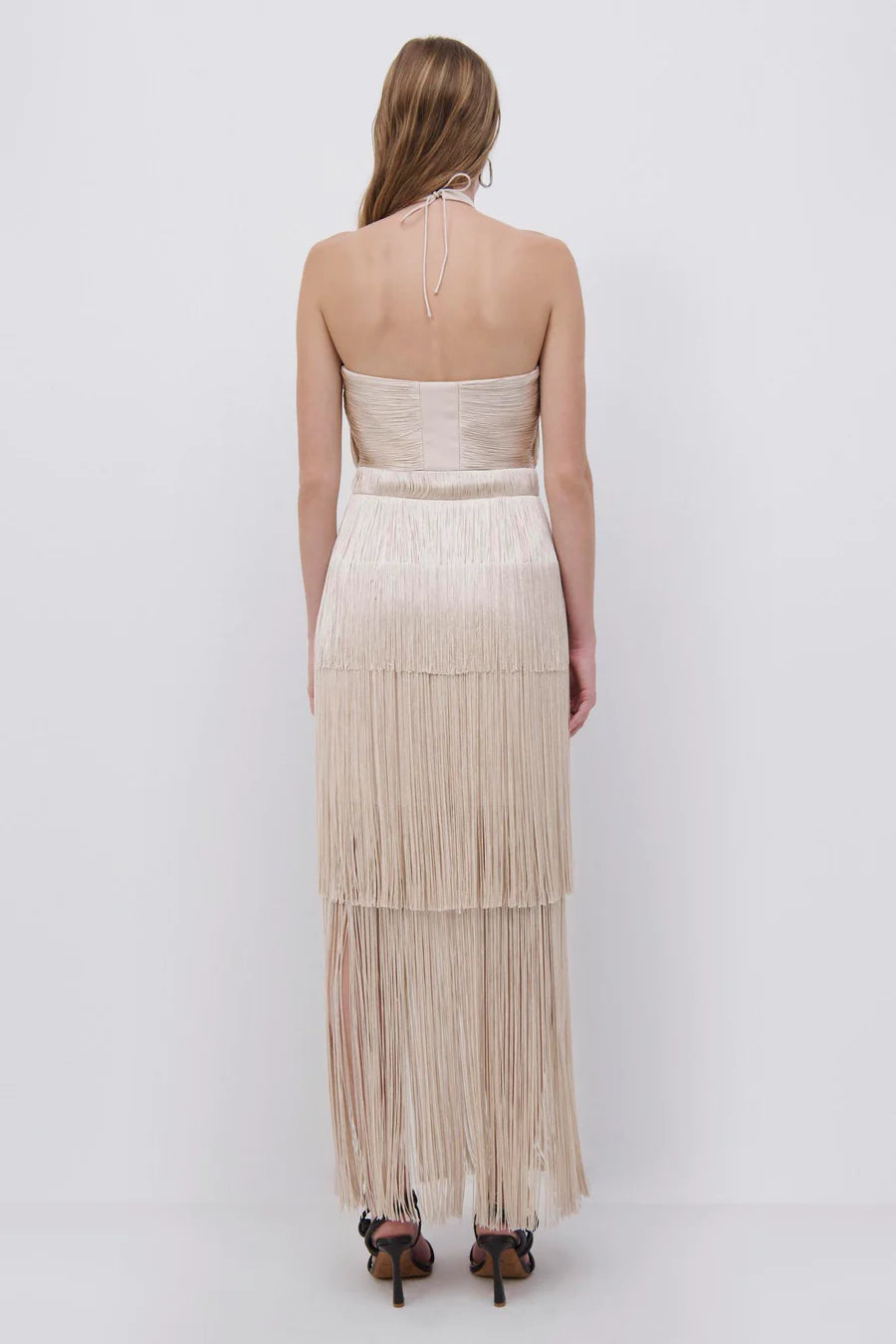 Baldwin Drapped Fringe Dress