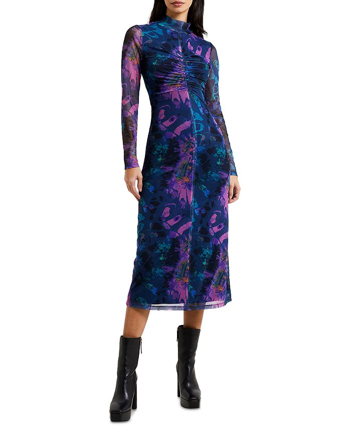 Toni Gabriella Mesh Midi Dress