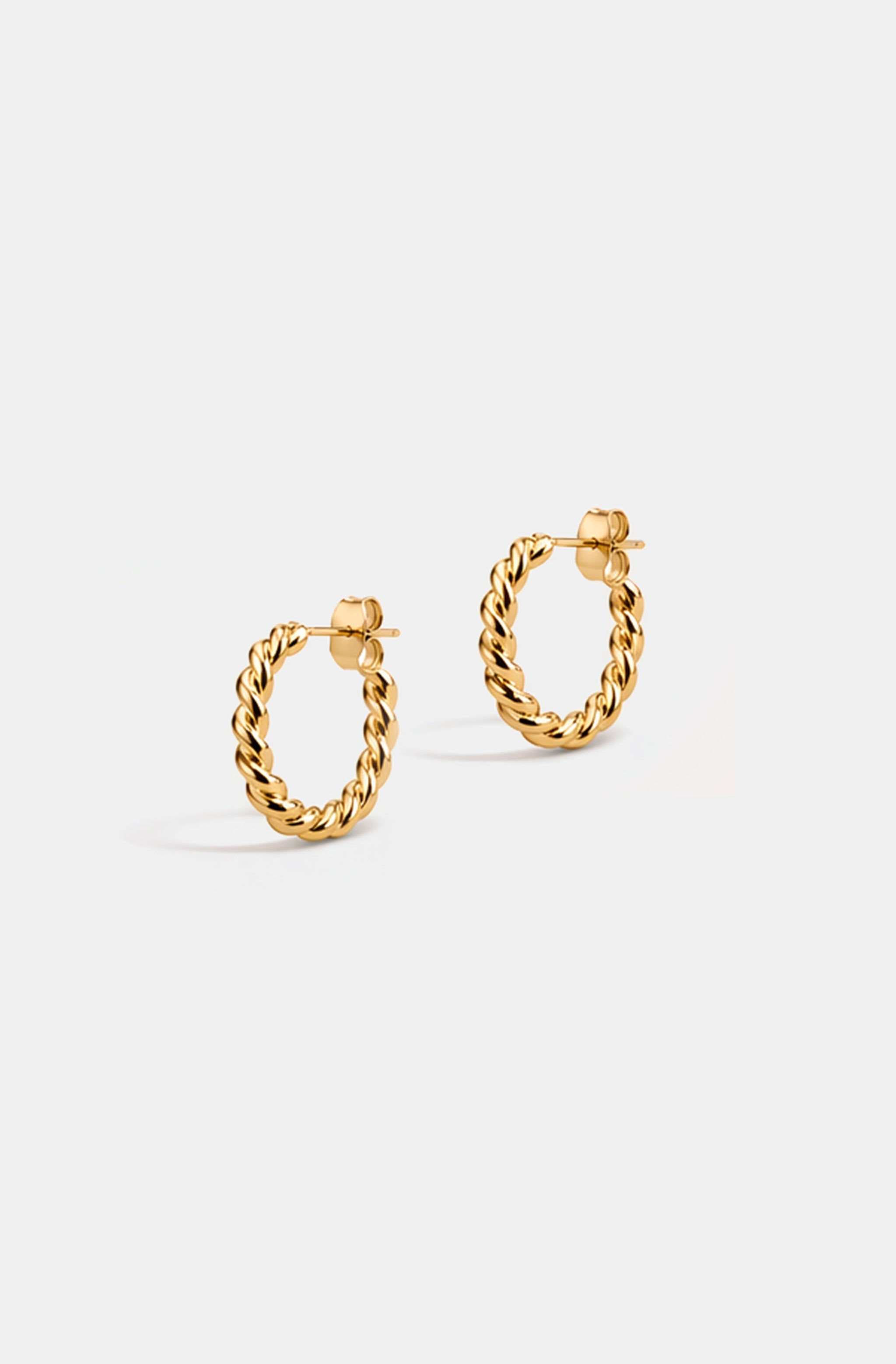 14K Gold Dipped Flat Hoop Earring GWP