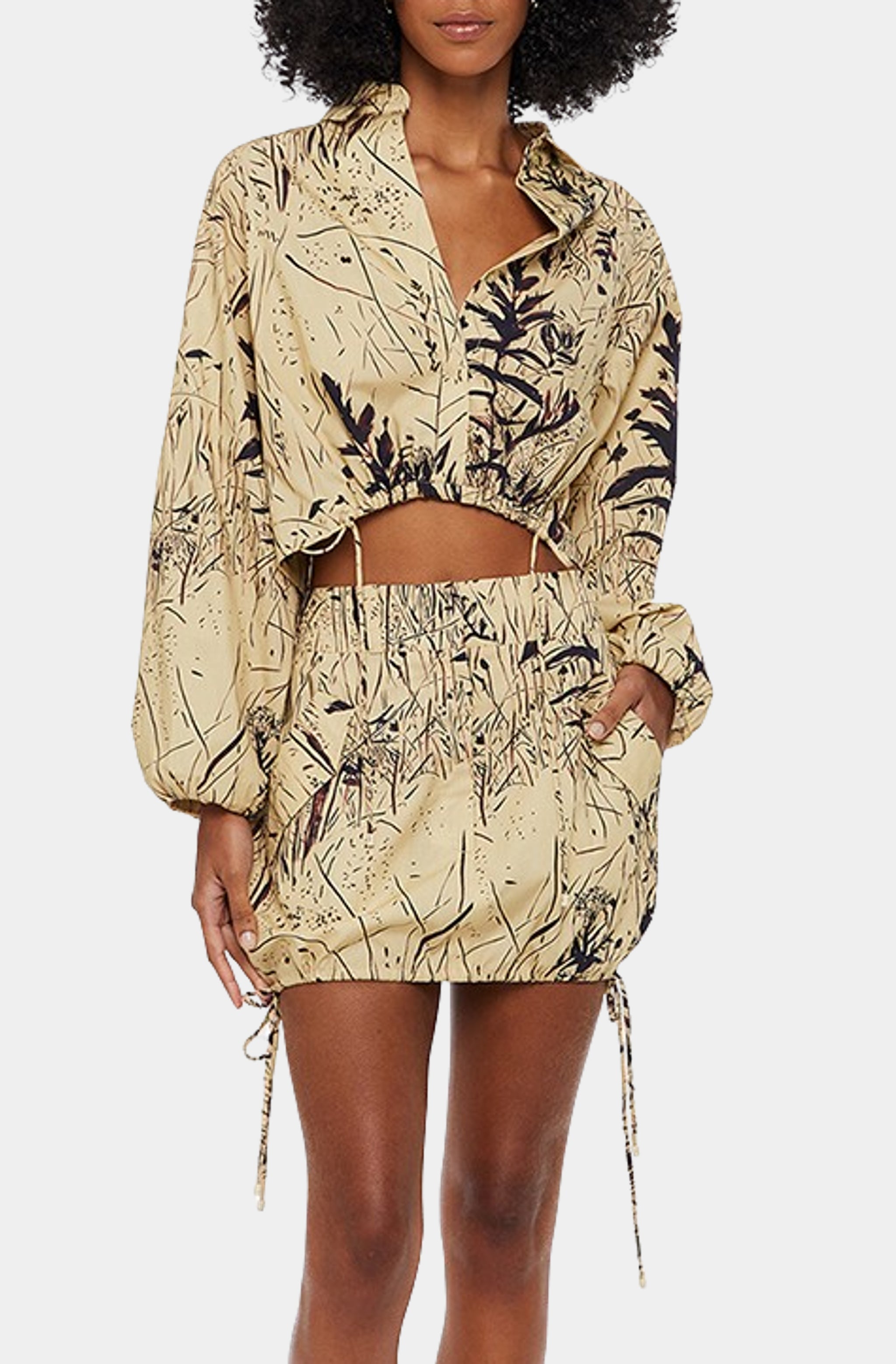Mini Skirt with Nanquim Foliage