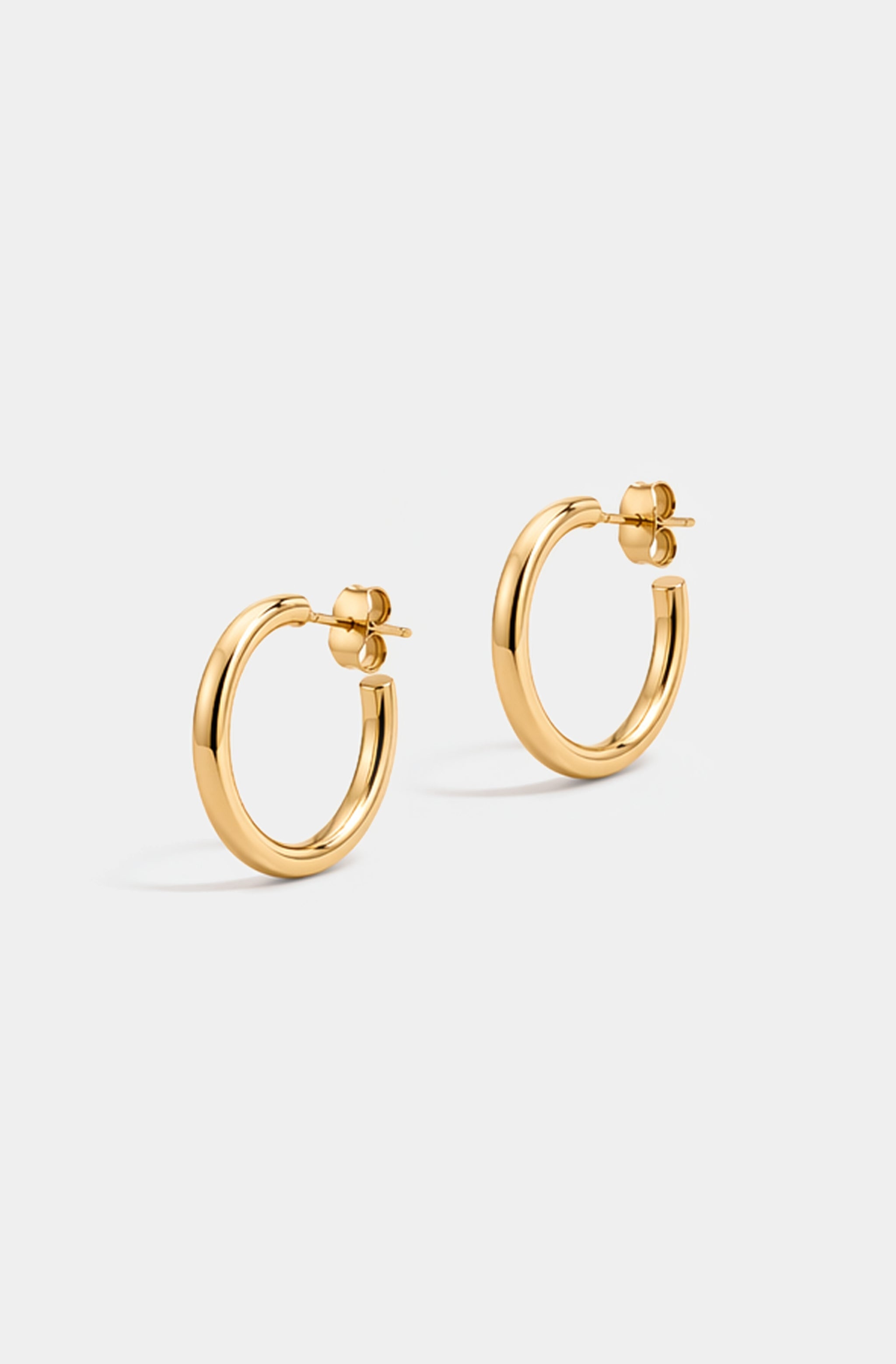 14K Gold Dipped Flat Hoop Earring GWP