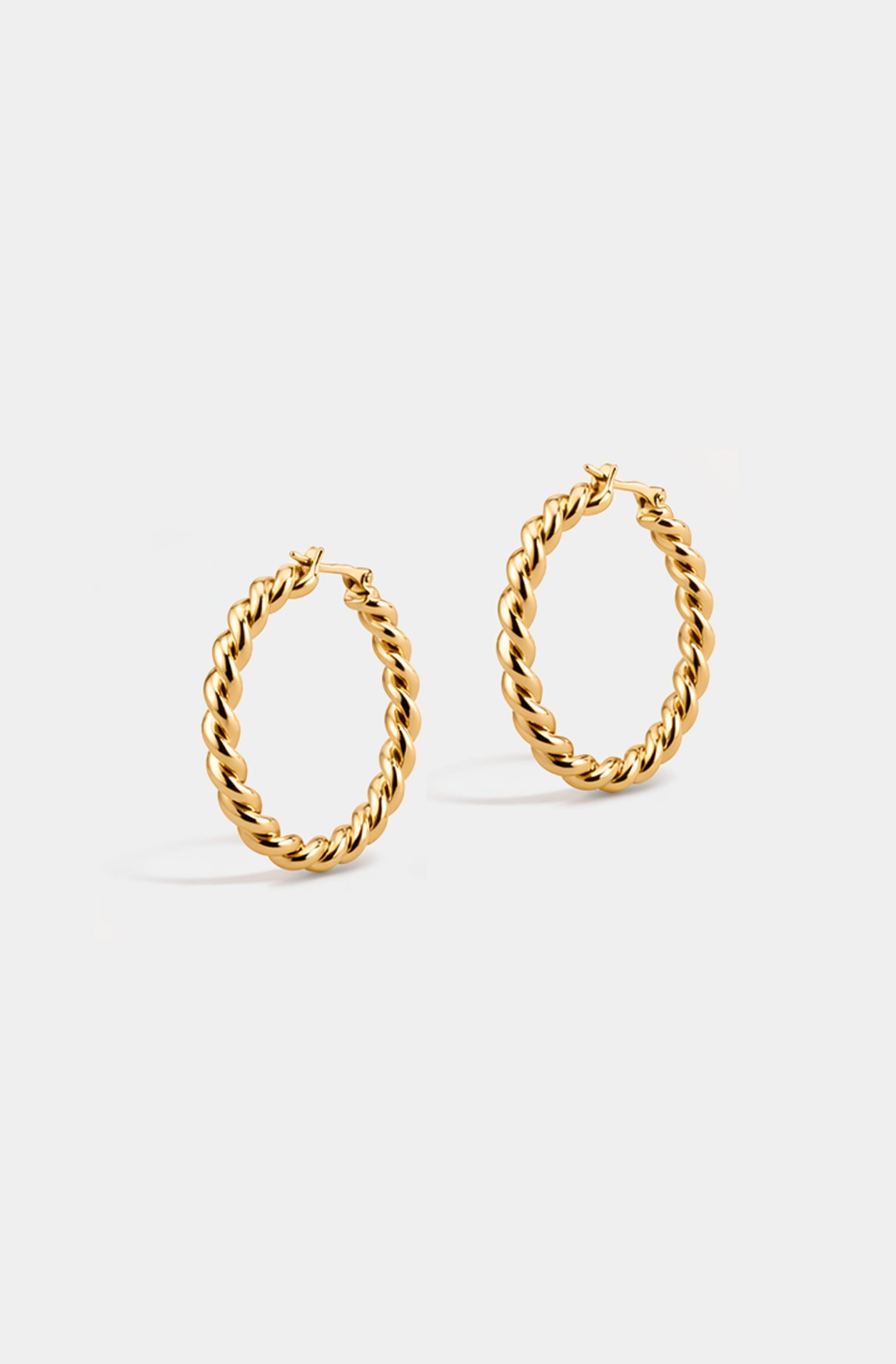 14K Gold Dipped Flat Hoop Earring GWP