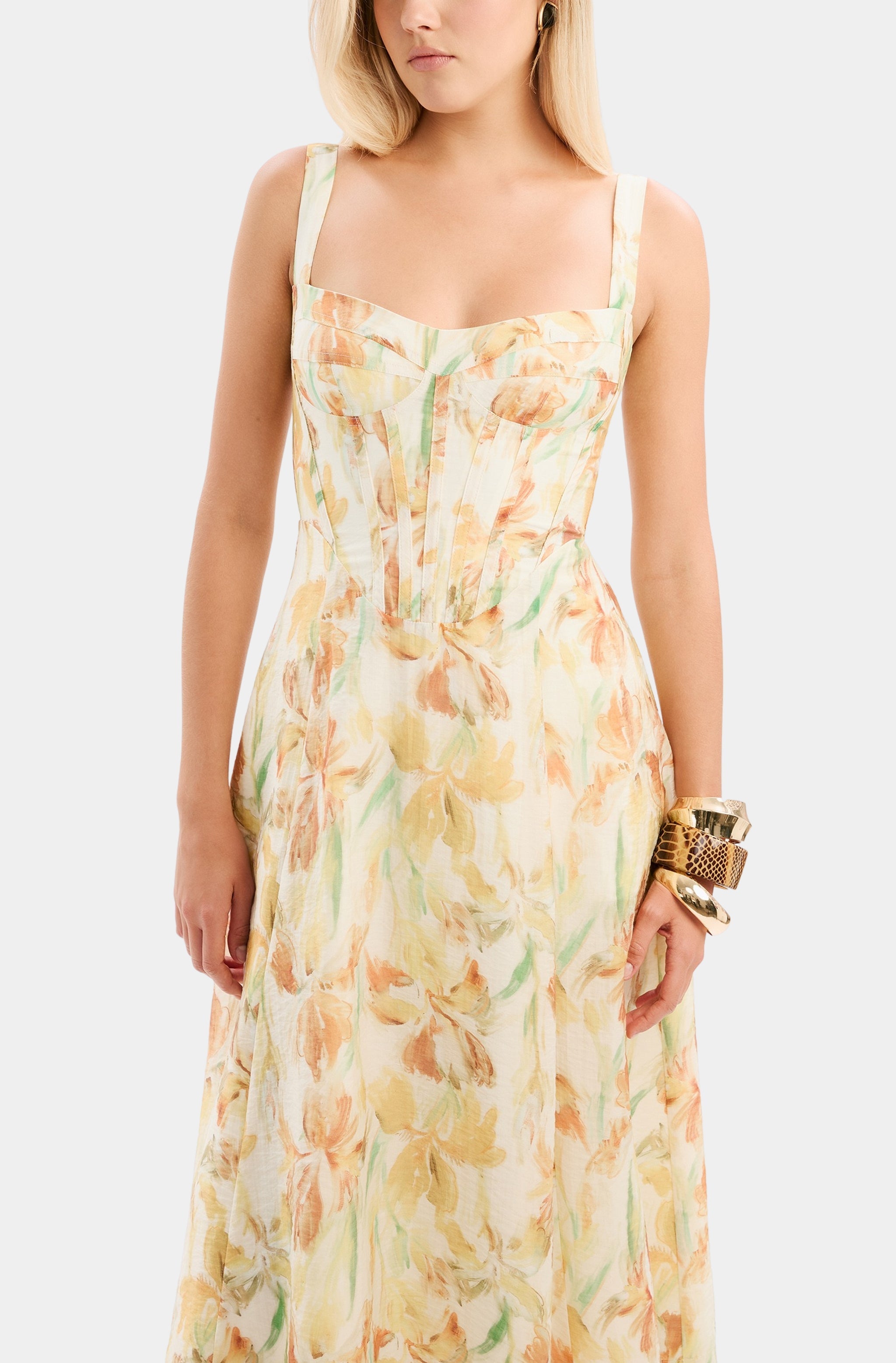 Adaline Printed Midi Dress