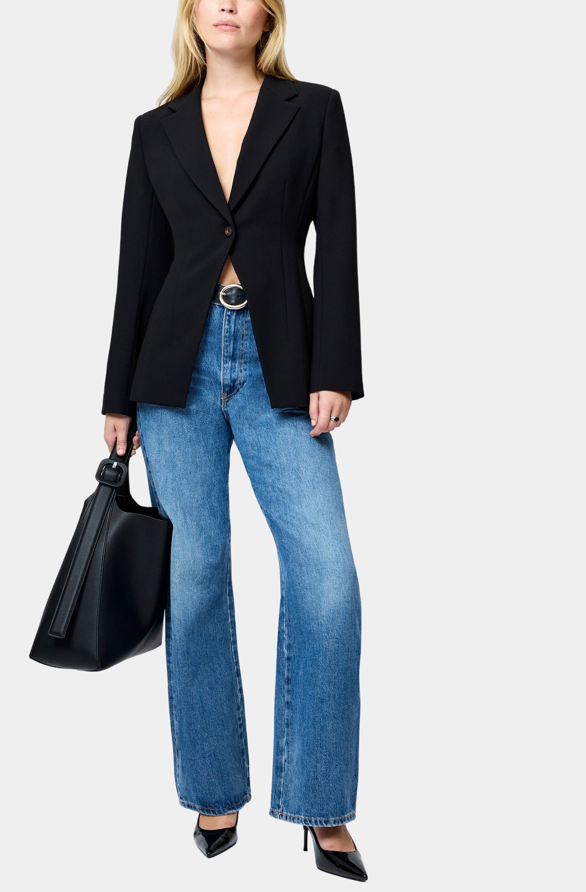 Azra Twill Cinched Blazer