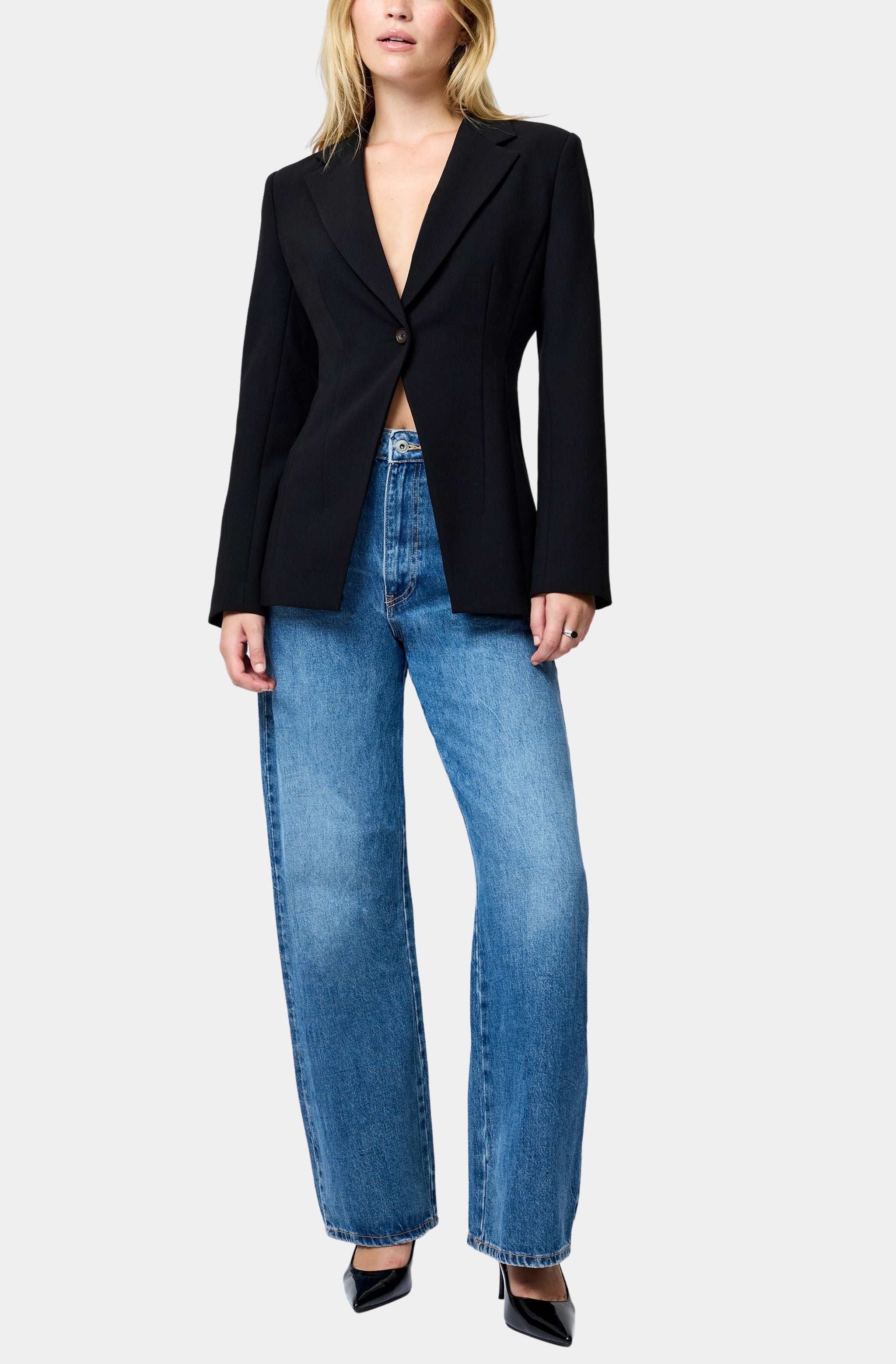Azra Twill Cinched Blazer