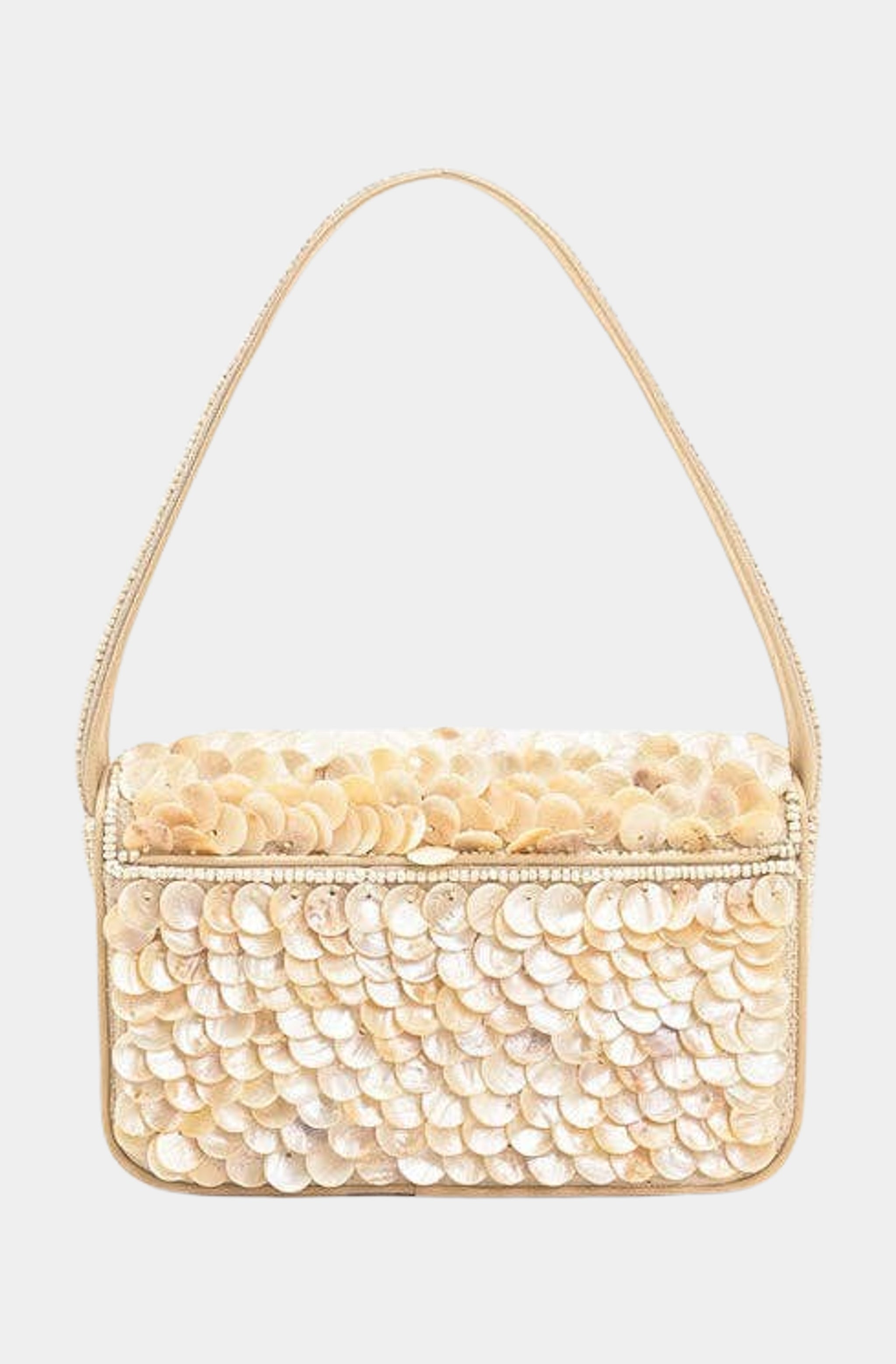 Rainbow Shell Beaded Shoulder Bag