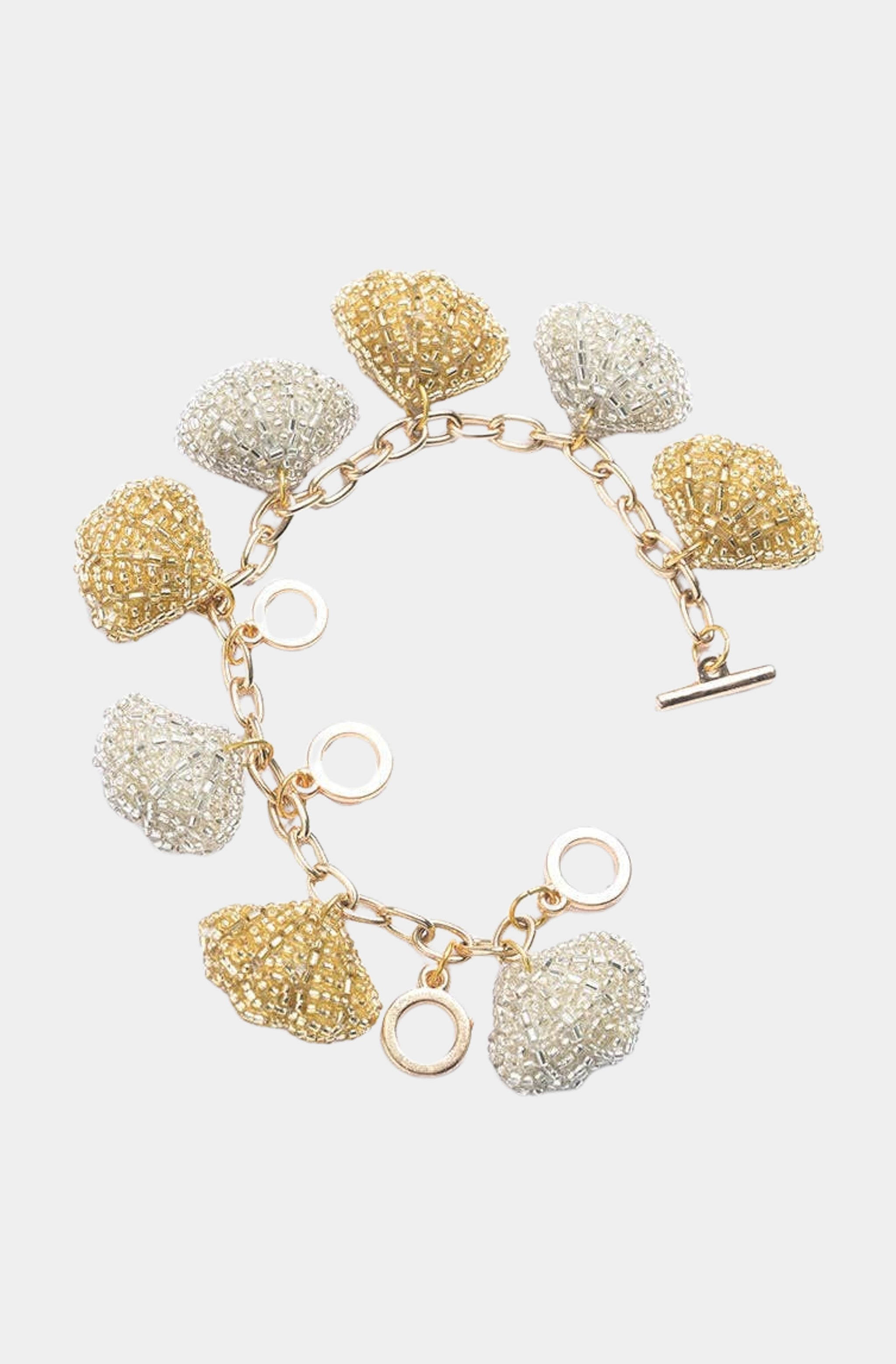 Gold and Silver Seashell Bracelet