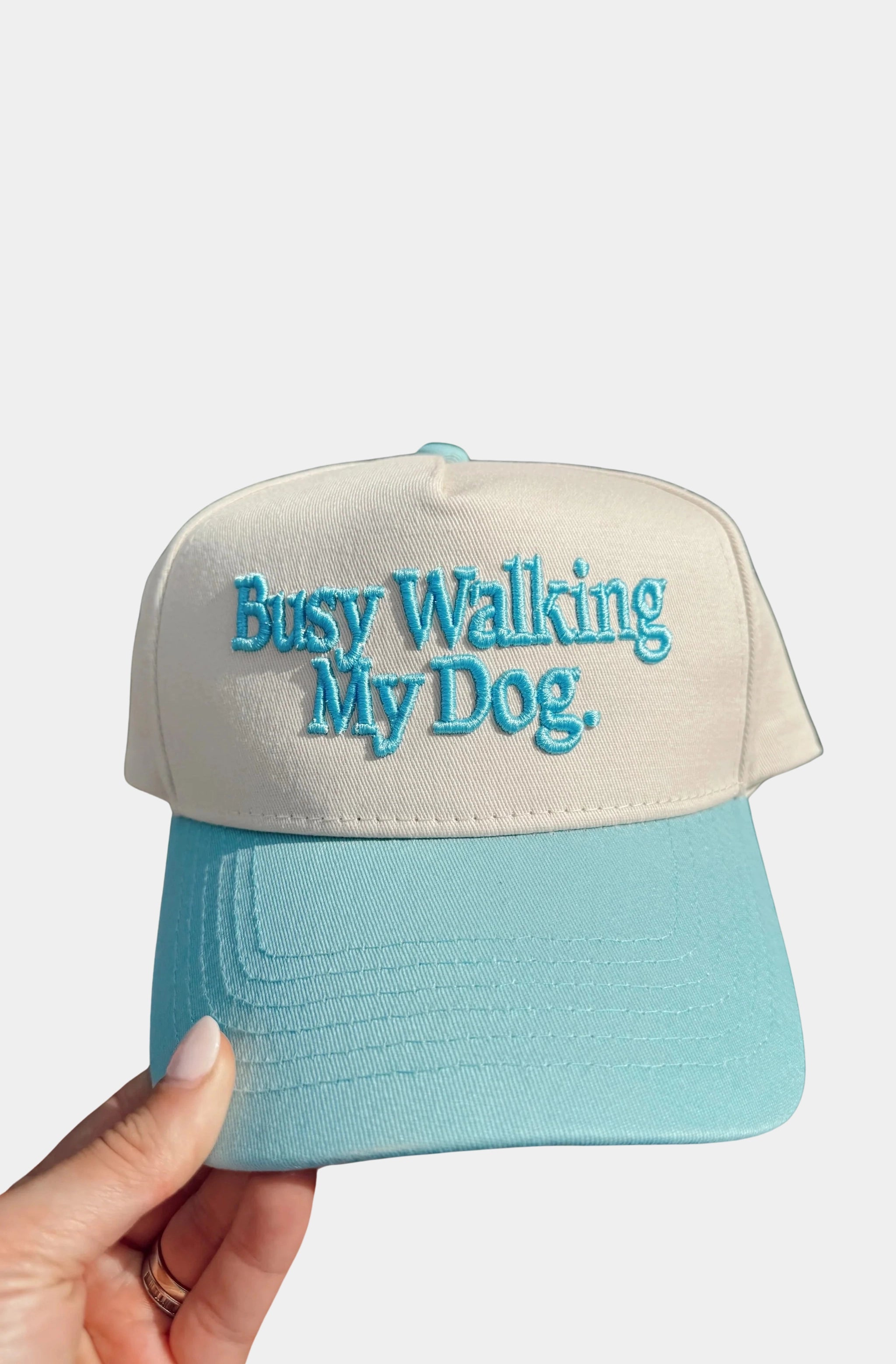 Busy Walking My Dog. Vintage Trucker Hat