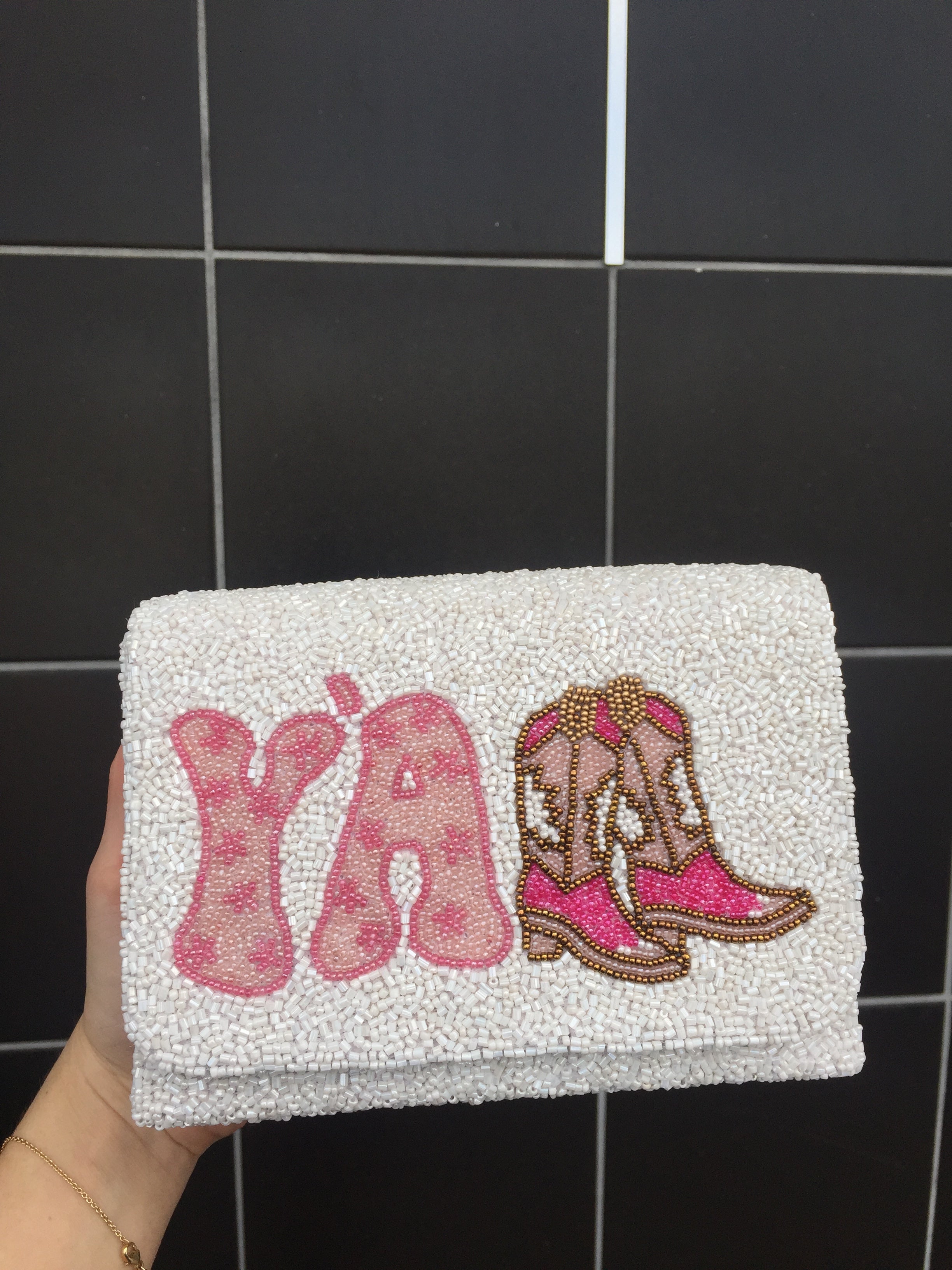 Y&#39;all + Boots Beaded Bag