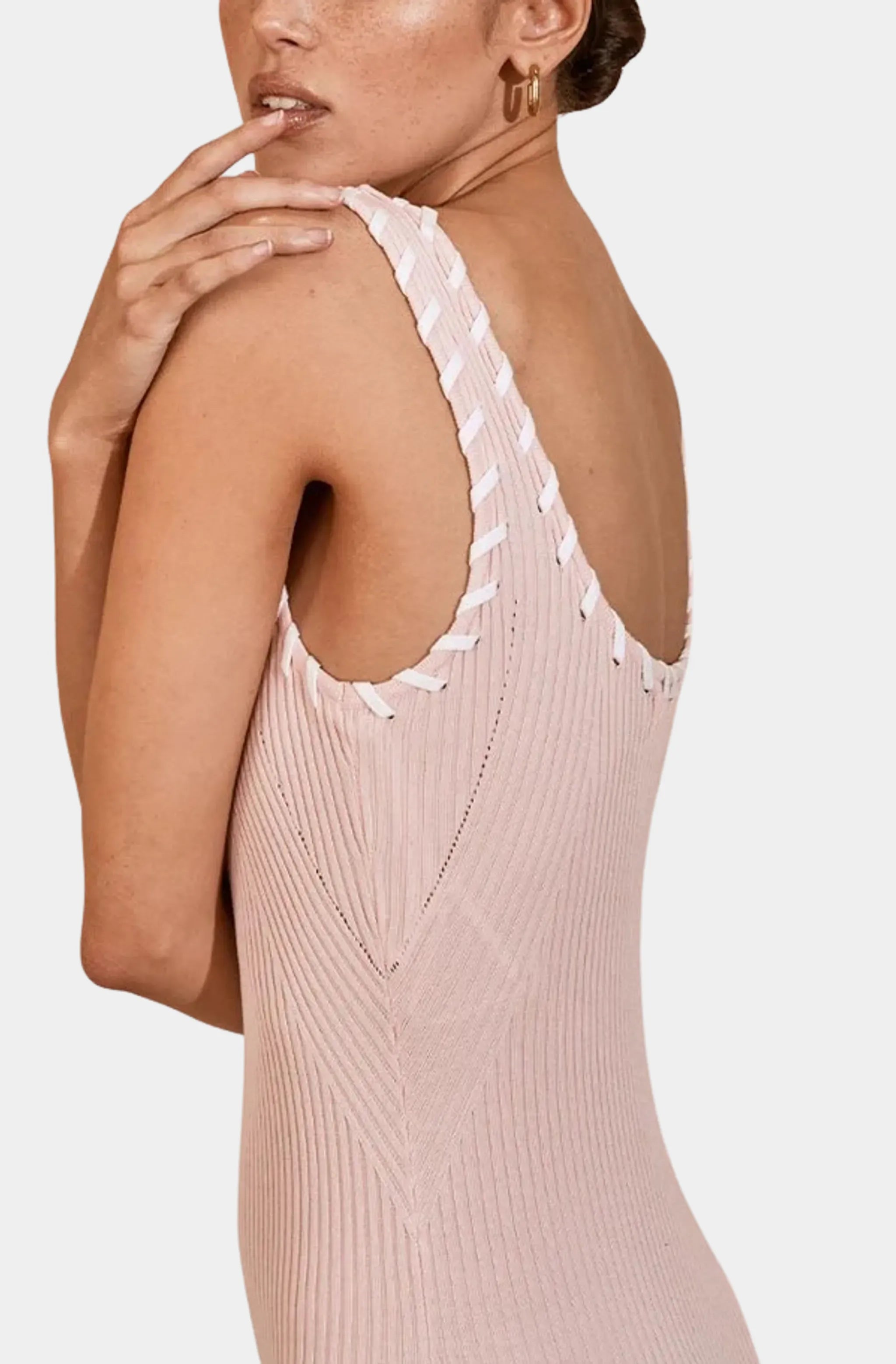 Outline Knit Midi Dress