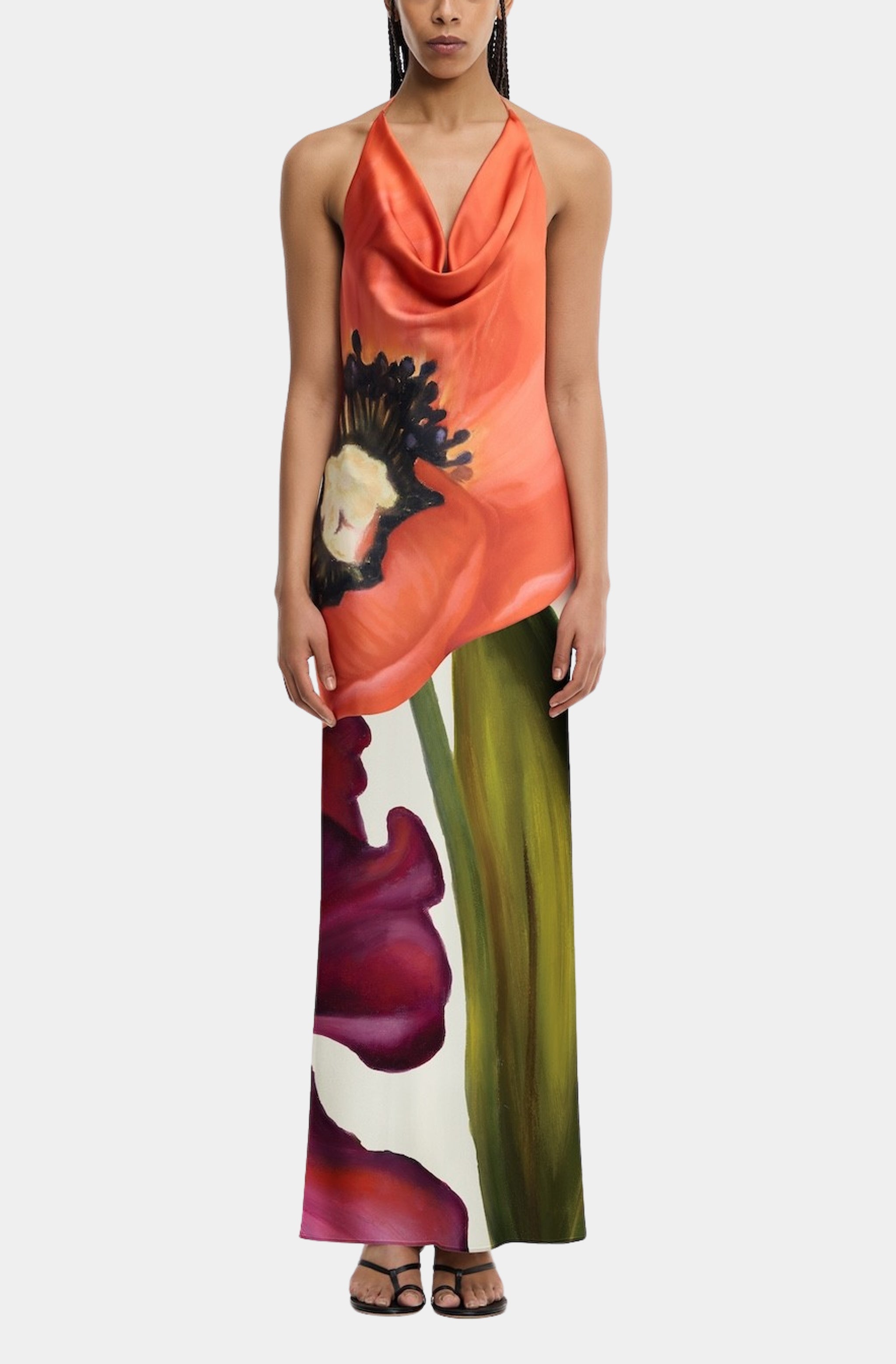 derby maxi dress Kentucky Derby Vintage Floral Maxi Dress Ruffle Sleeveless Formal Brunch Summer