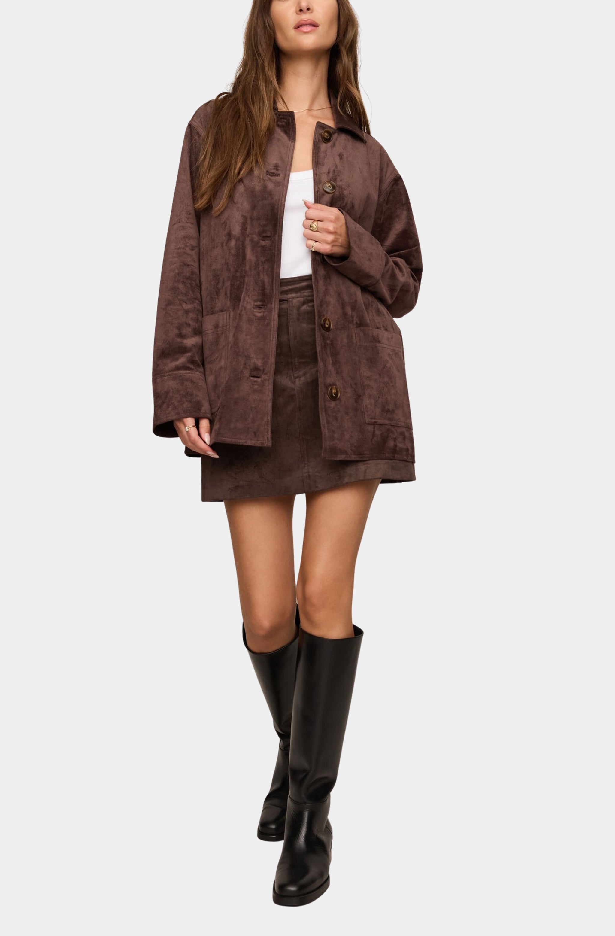 Perri Suede Mini Skirt