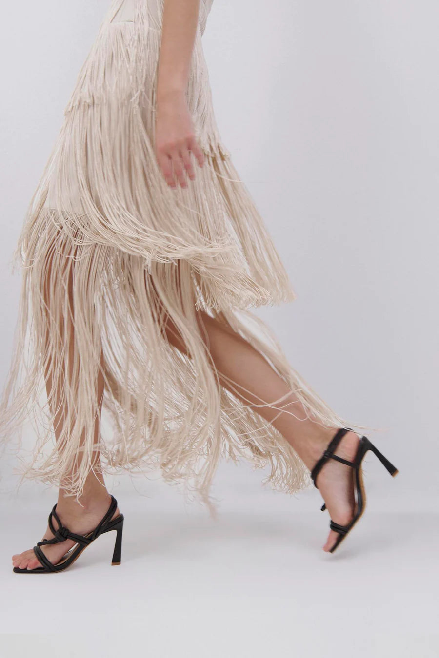 Baldwin Drapped Fringe Dress