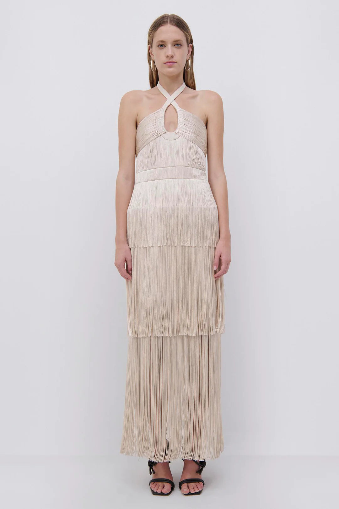 Baldwin Drapped Fringe Dress